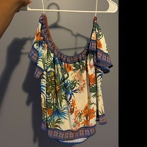 Off the shoulder floral blouse